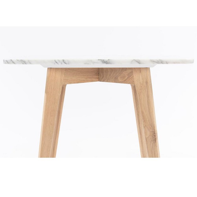 The Bianco Collection Cima Rectangular Italian Black Marble Side Table