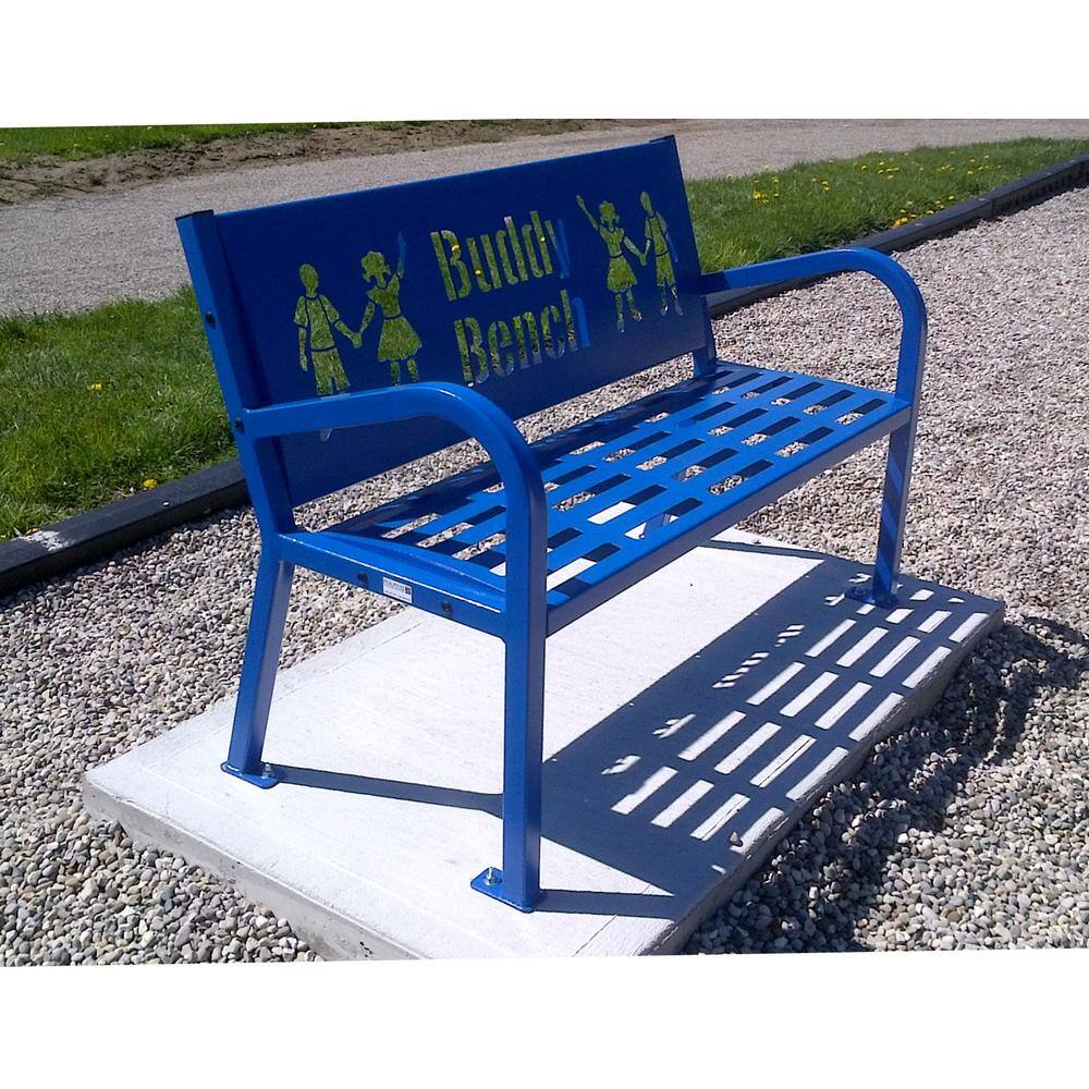 Paris 4 ft. Blue Buddy Bench 460-343-8002