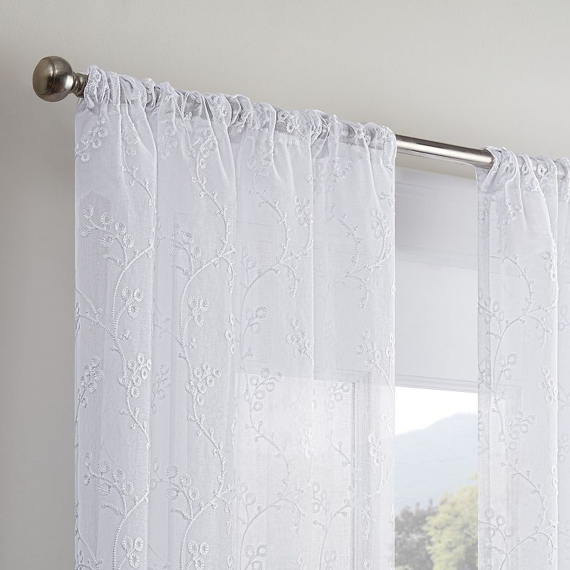 Waverly Indochina Rod Pocket Back Tab Sheer Window Curtain Panel