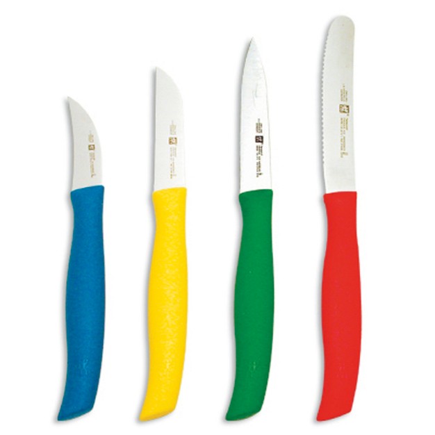 Zwilling Twin Grip 4 pc Multi colored Paring Knife Set