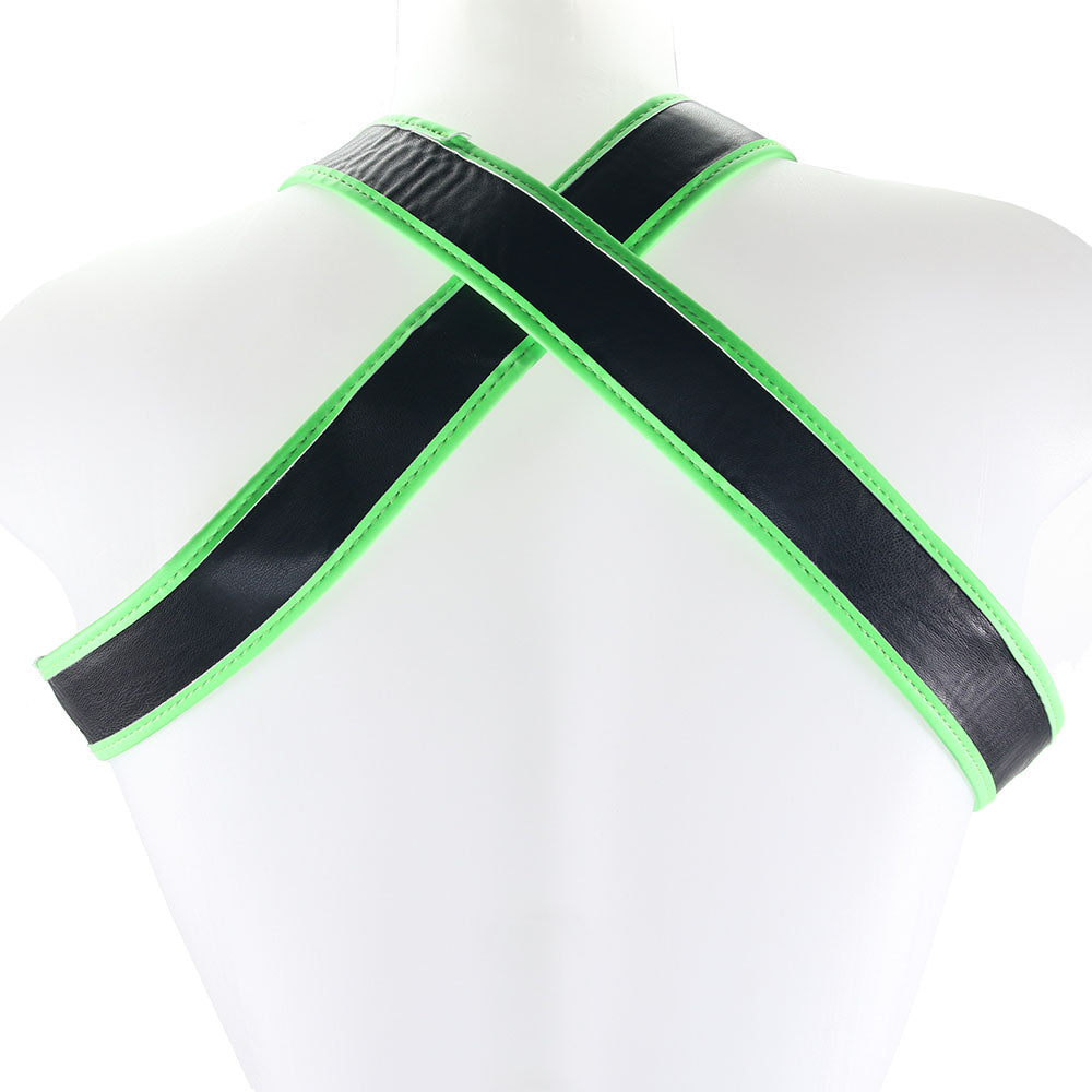 Ouch! Glow in the Dark Buckle Bulldog Harness /M