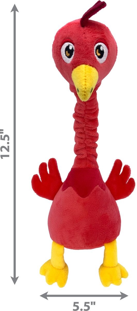 KONG Shakers Bobz Rooster Dog Toy， Coral， Medium