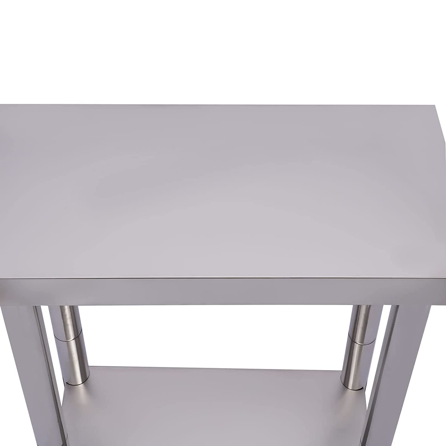 Miumaeov Stainless Steel Work Table with 2 Layers Commercial Kitchen Prep Work Table