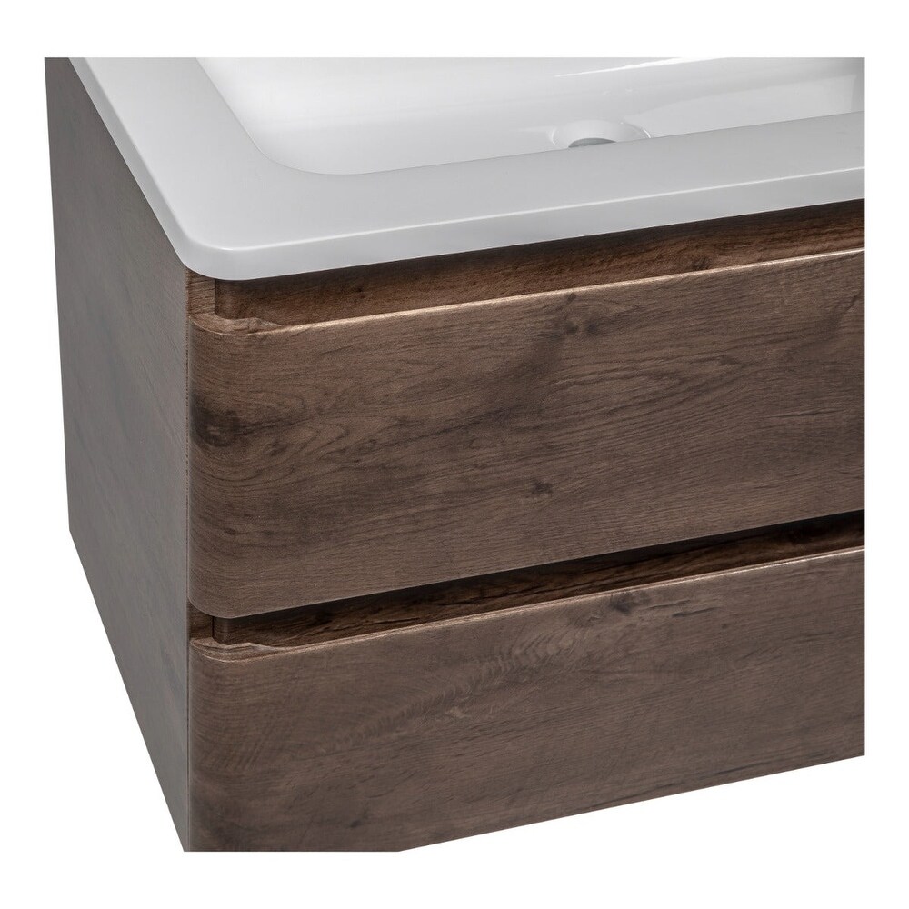 Modern Wall Mounted Bathroom Vanity with Washbasin  Comfort Collection with Mirror Simple 40\