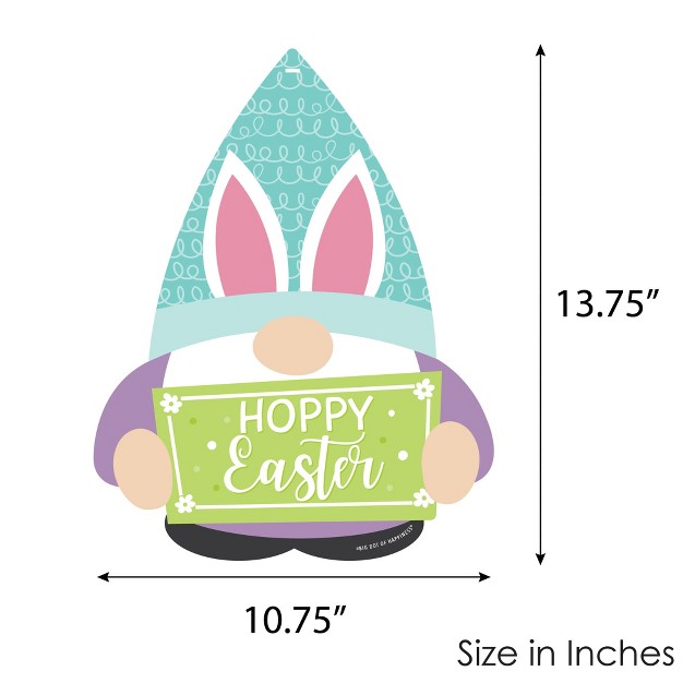 Big Dot Of Happiness Easter Gnomes Hanging Porch Spring Bunny Party Outdoor Decorations Front Door Decor 1 Piece Sign