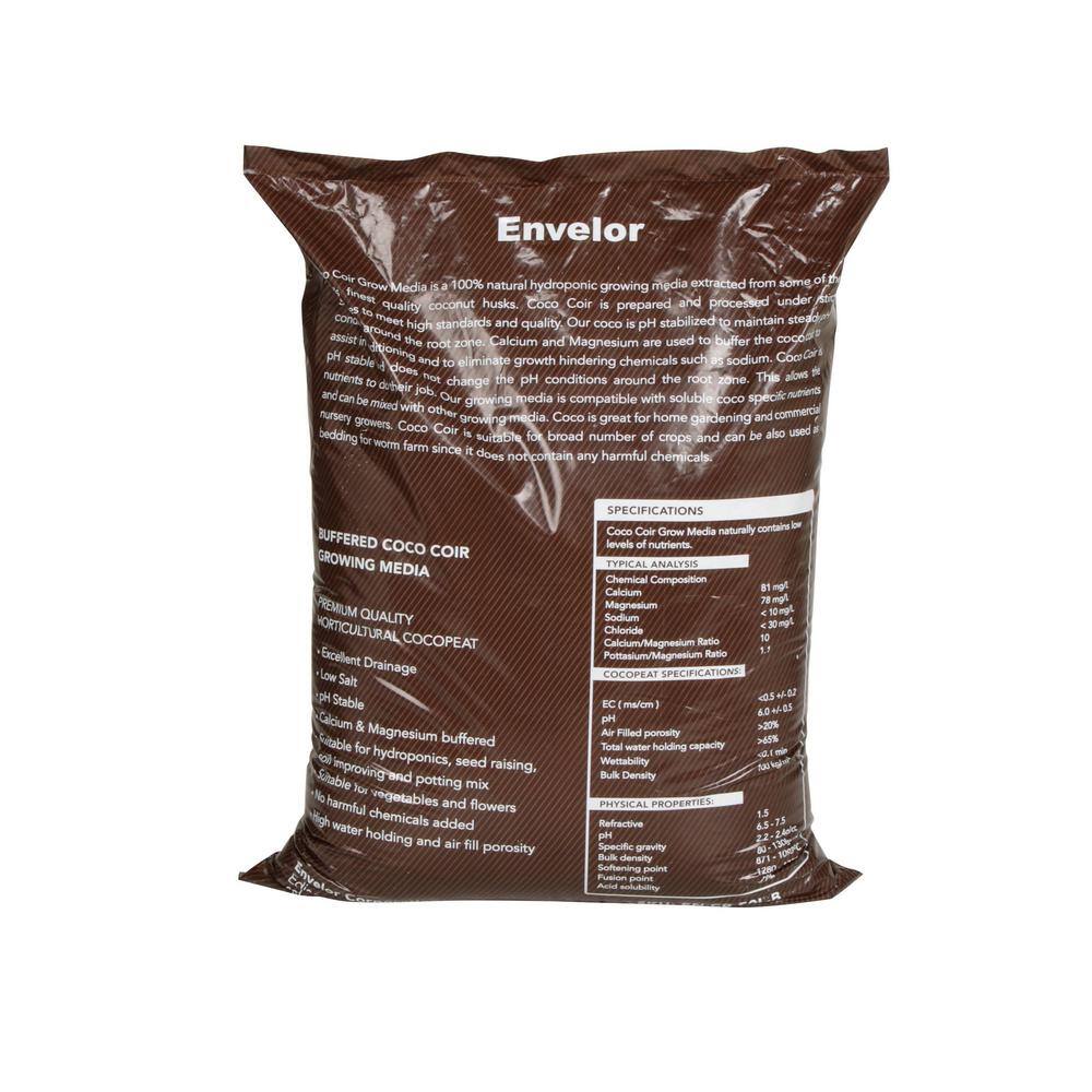 ENVELOR:Envelor 1.75 cu. ft. Brown Fluffed Coco Potting Soil Mix EN-CB-50L-B