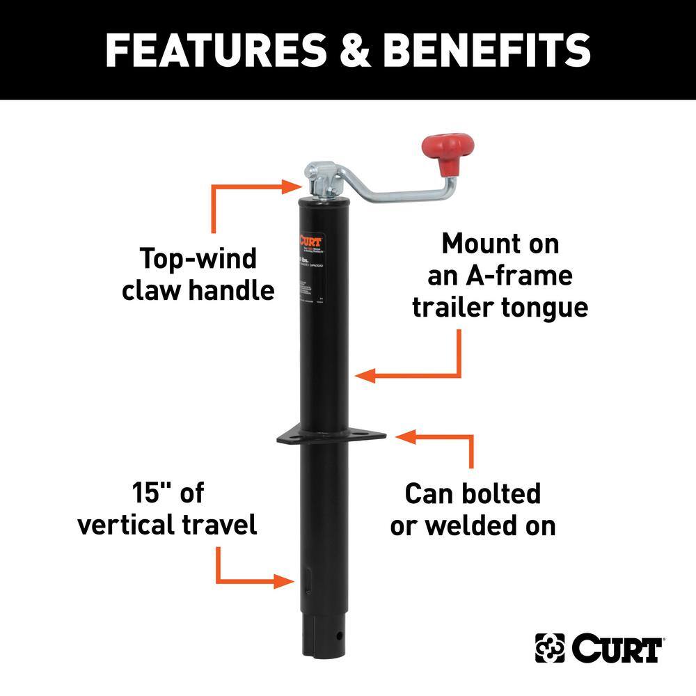 CURT A-Frame Jack with Top Handle (5000 lbs. 15