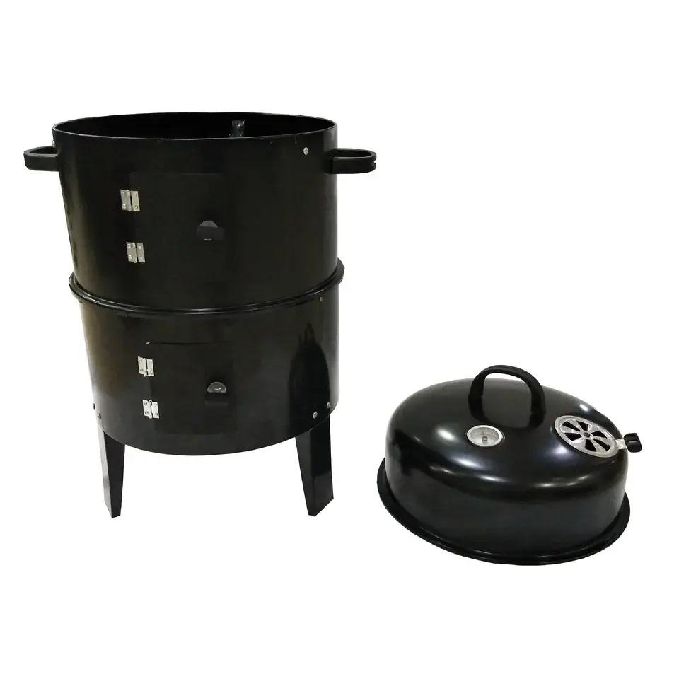 Factory Direct Outdoor Camping barbecue oven Vertical BBQ Grill Charcoal stove Double layer use picnic Grill