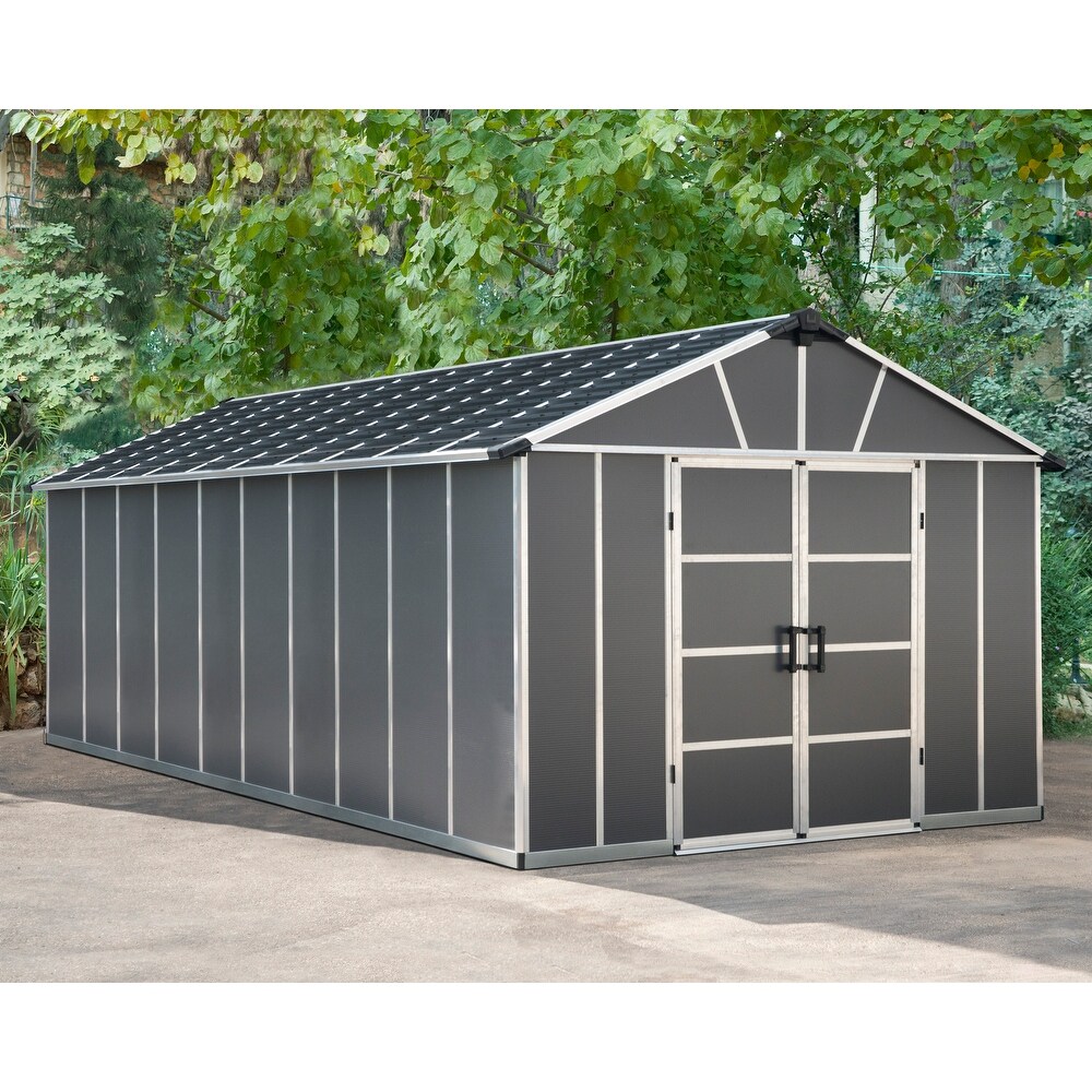 Yukon Dark Gray Large Garden Outdoor Storage Shed