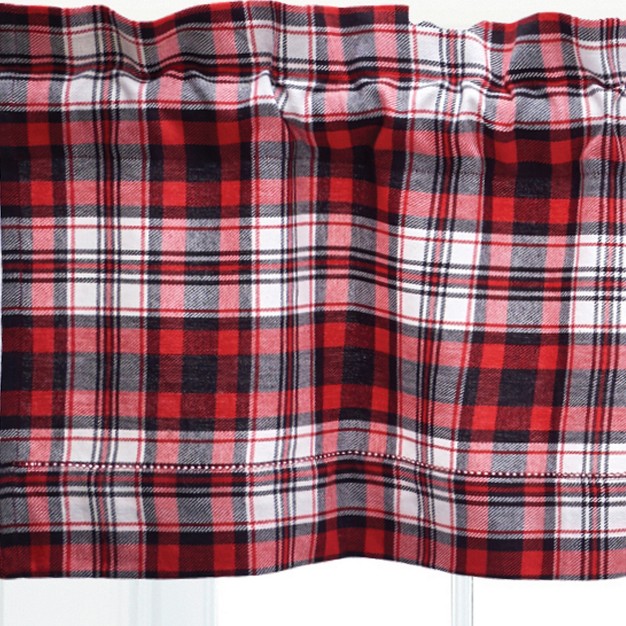 C amp f Home Fireside Plaid Red Valance Collection