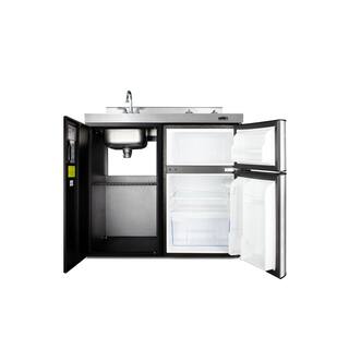 Summit Appliance 39 in. Compact Kitchen in Black C39ELGLASSBK