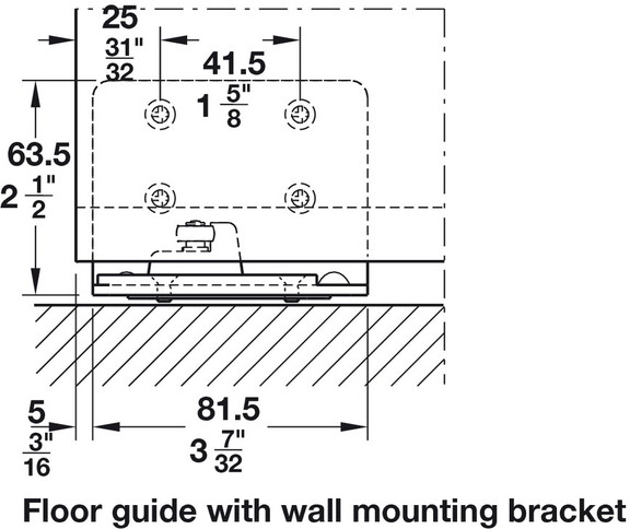 Hafele Sliding Door Hardware  EKU Porta 60/100 HM/...