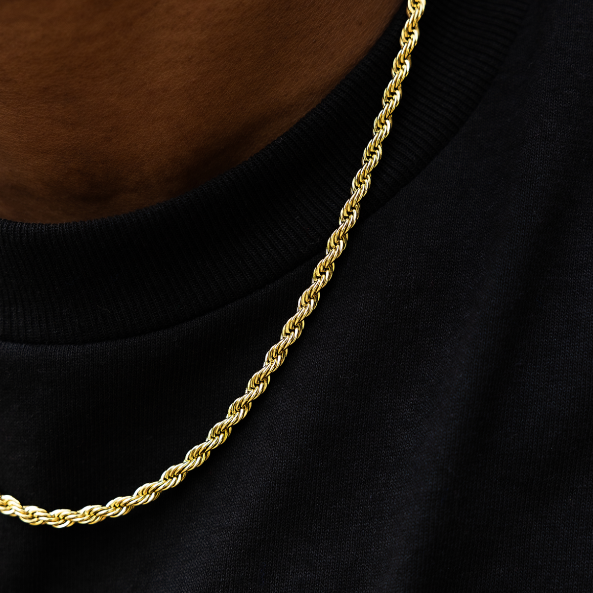 Rope Chain in Yellow Gold- 4mm