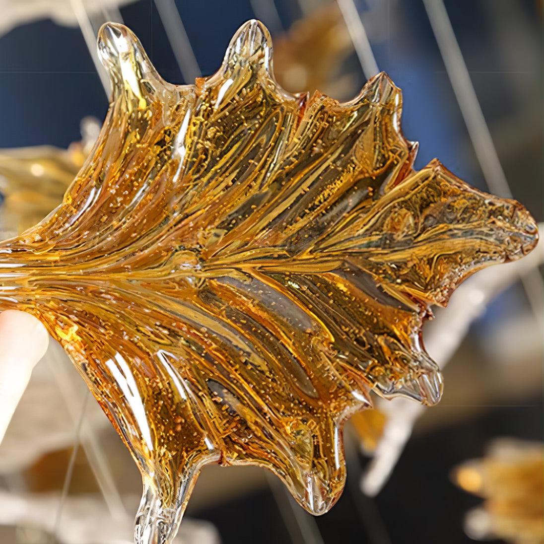 Multicolor Crystal Maple Leaf Chandelier