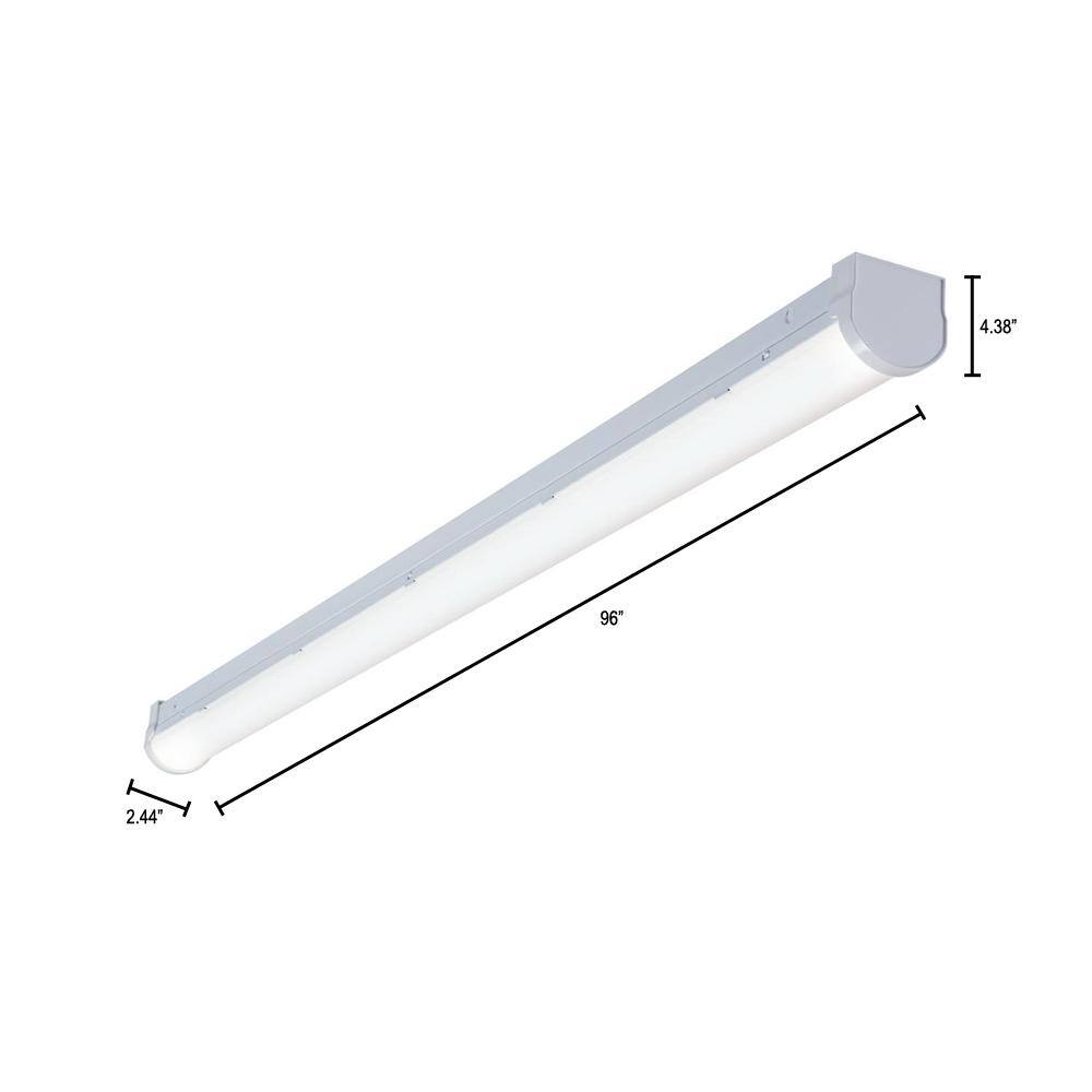 Metalux 8 ft. Linear White Integrated LED Warehouse Strip Light with 8176 Lumens 4000K UNV Voltage 8SL8040