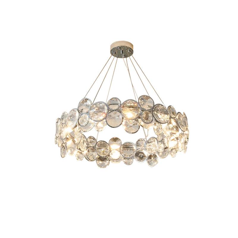 Chrome Round Crystal Chandelier