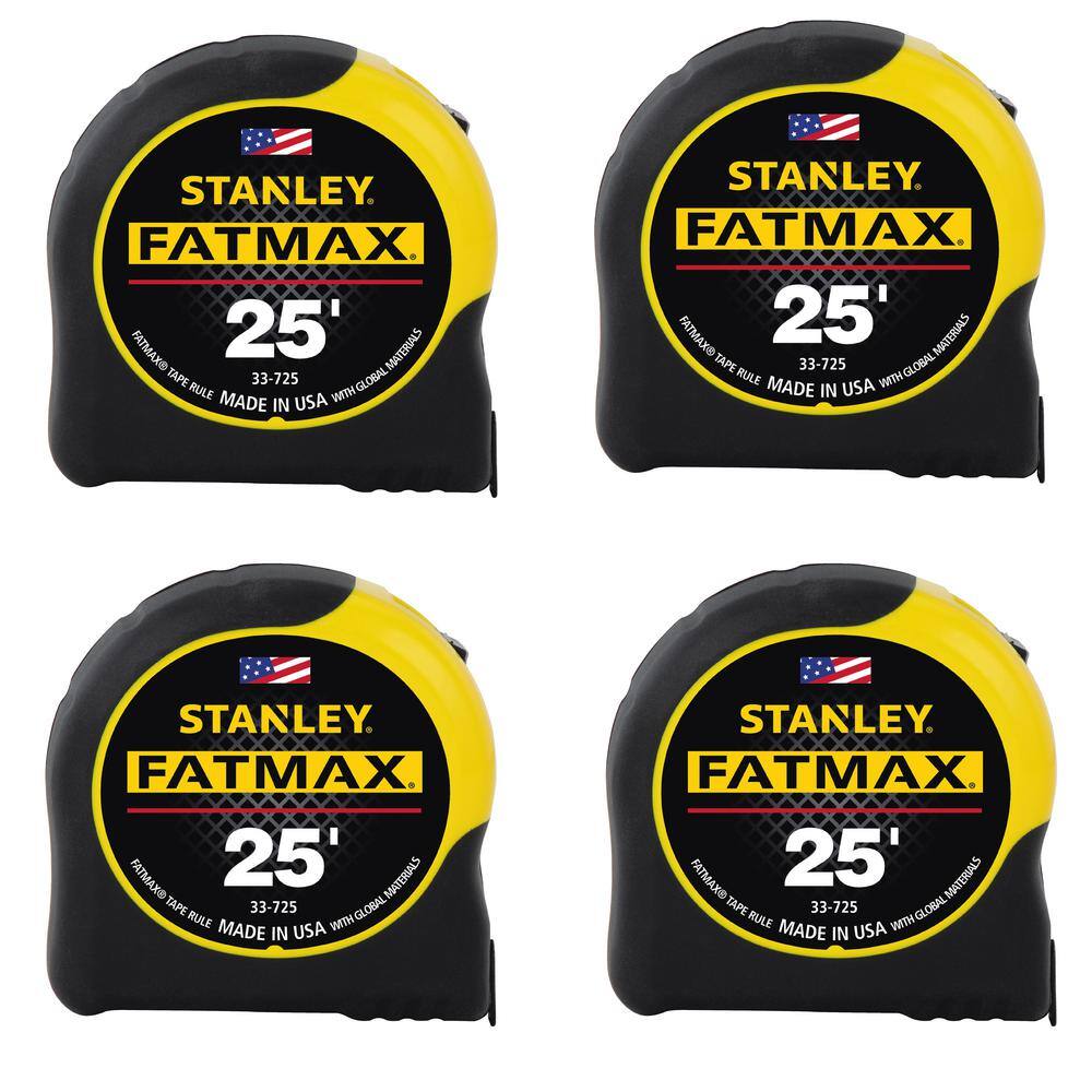 Stanley FATMAX 25 ft. x 1-14 in. Tape Measure (4 Pack) 33-725CP