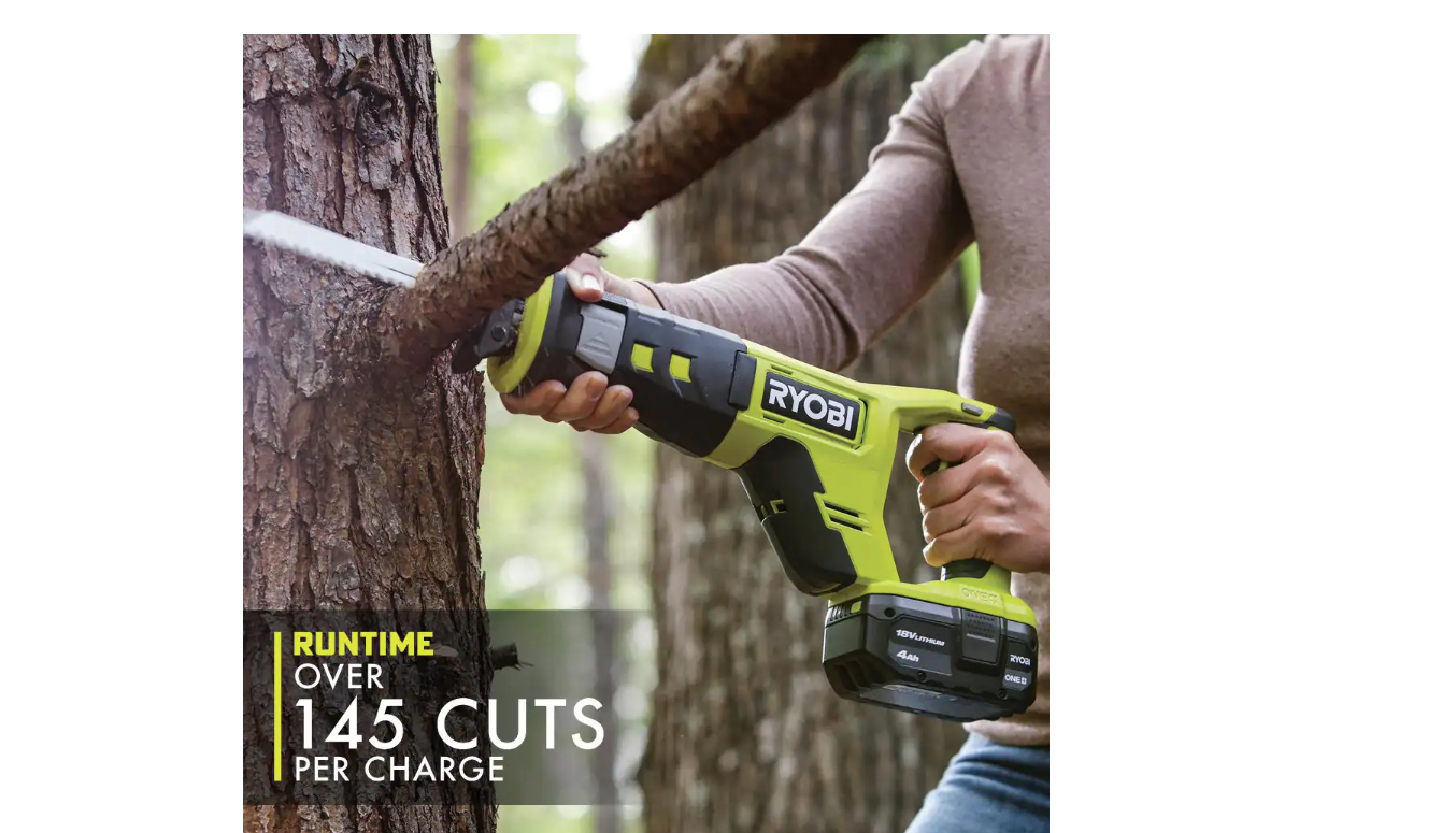 RYOBI PCL1600K2 ONE+ 18V Cordless 6-Tool Combo Kit with 1.5 Ah Battery， 4.0 Ah Battery， and Charger