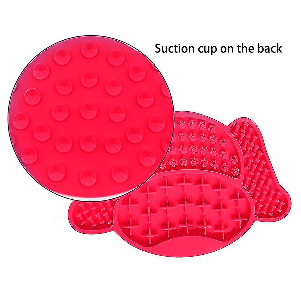 Dog Lick Pad， Silicone Slow Treater Mat Feeder Mat Peanut Butter Mat