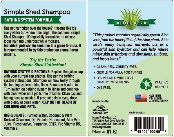 Espree Simple Shred Bathing System Formula Dog and Cat Shampoo