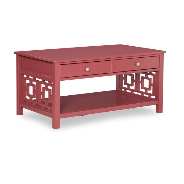 Wales Two-Drawer Geometric Coffee Table