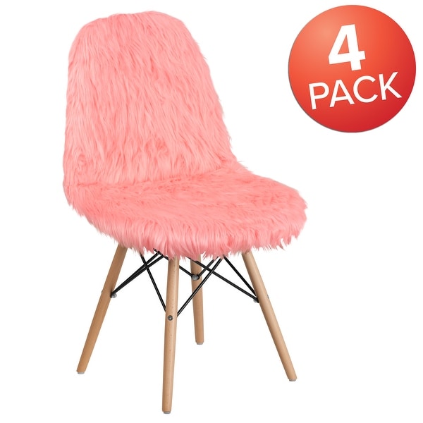 4Pk Shaggy Dog Accent Chair - Dorm Chair