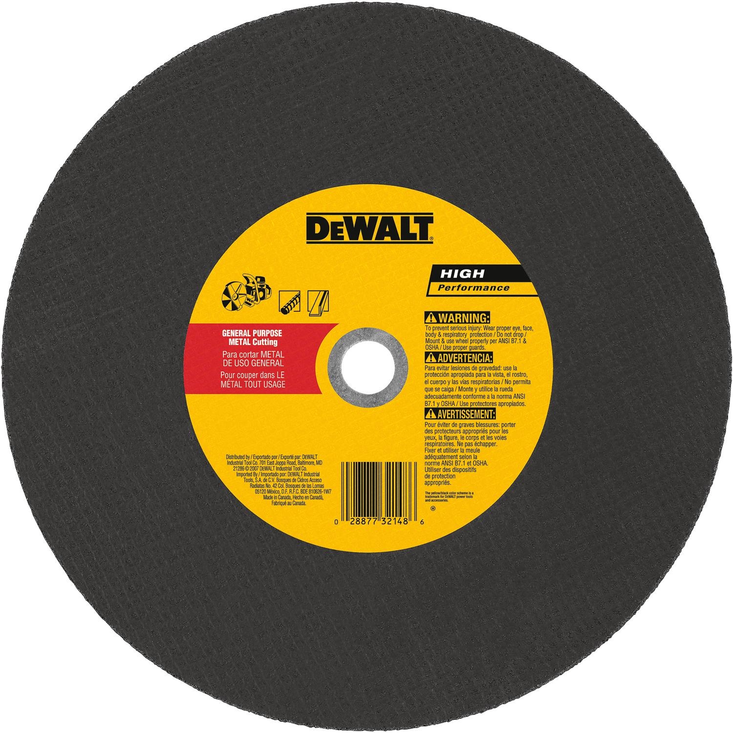 DW 14 in. D X 0.78 in. Aluminum Oxide Cut-Off Wheel 1 pc