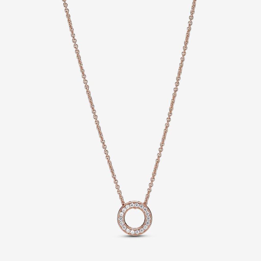 PANDORA  Pandora Logo Pavé Circle Collier Necklace