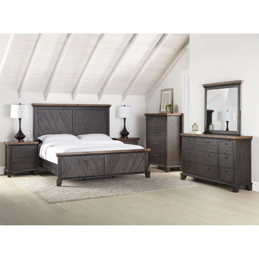 The Gray Barn Overlook Two tone Dresser and Mirror