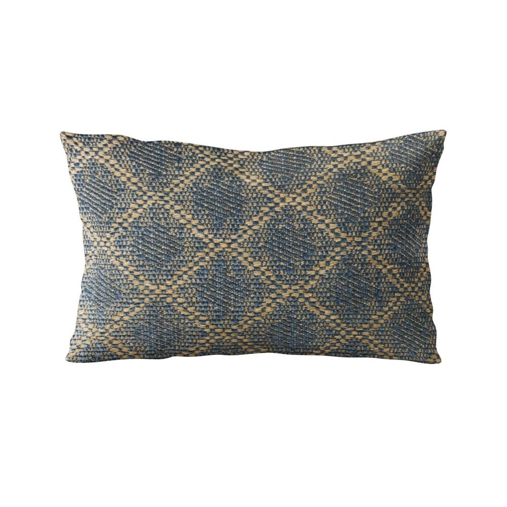 Plutus Blue Diamond Cut Diamond Luxury Throw Pillow