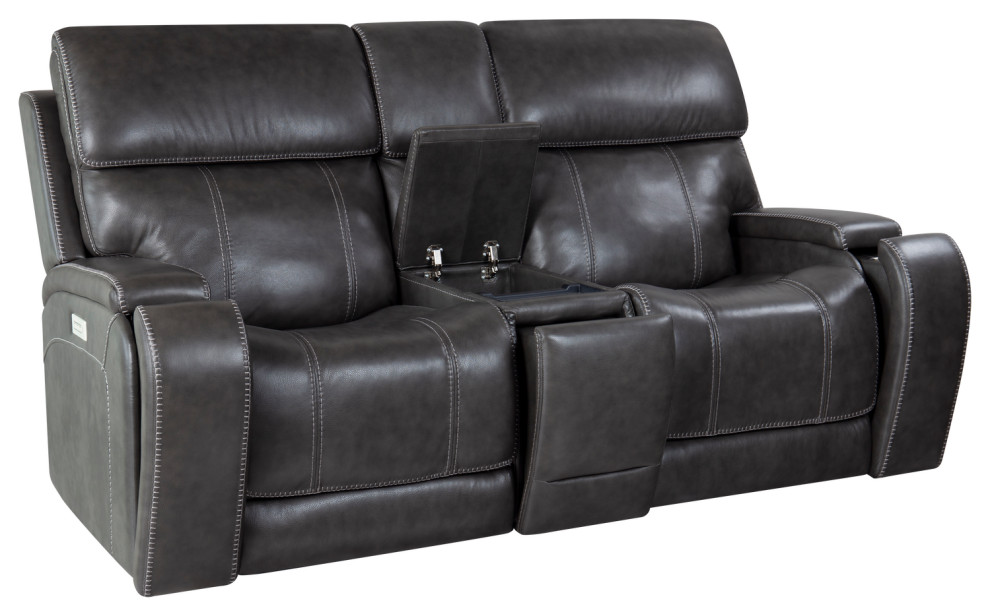 24PHL 1188 Glenwood Loveseat Console  Rainer Steel   Contemporary   Loveseats   by Kolibri Decor  Houzz