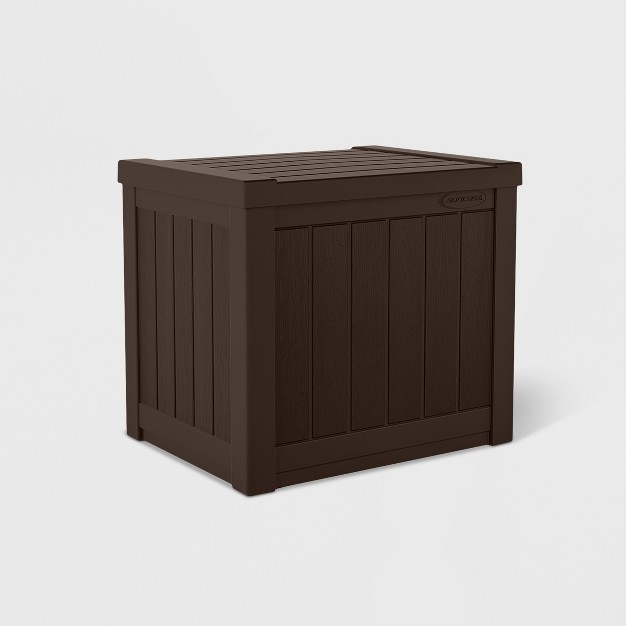 22gal Deck Box Storage Seat Brown Suncast