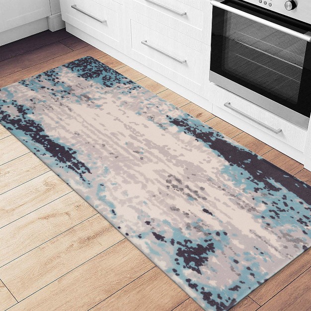 World Rug Gallery Contemporary Abstract Anti Fatigue Standing Mat