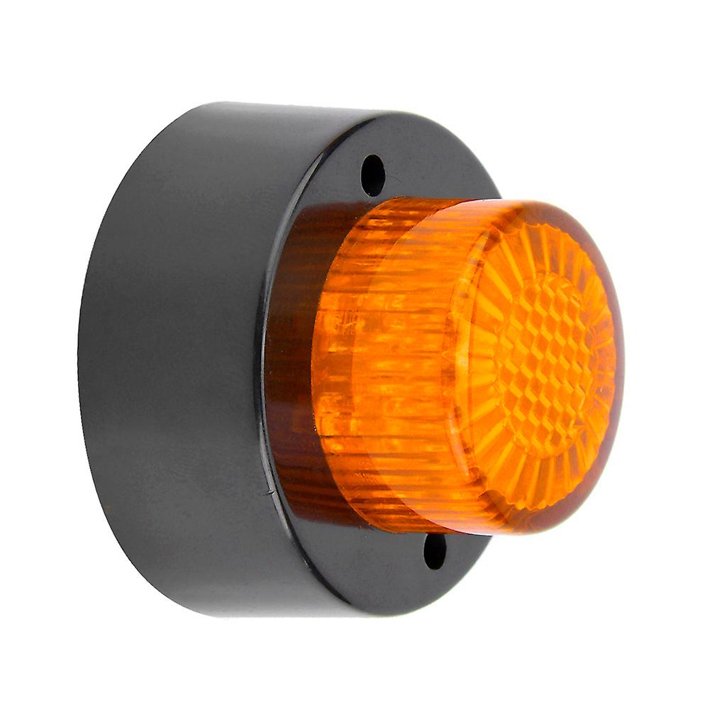 24v Mini Round Side Marker Light Signal Indicator Clearance Lamp For Trailer Truck(yellow)