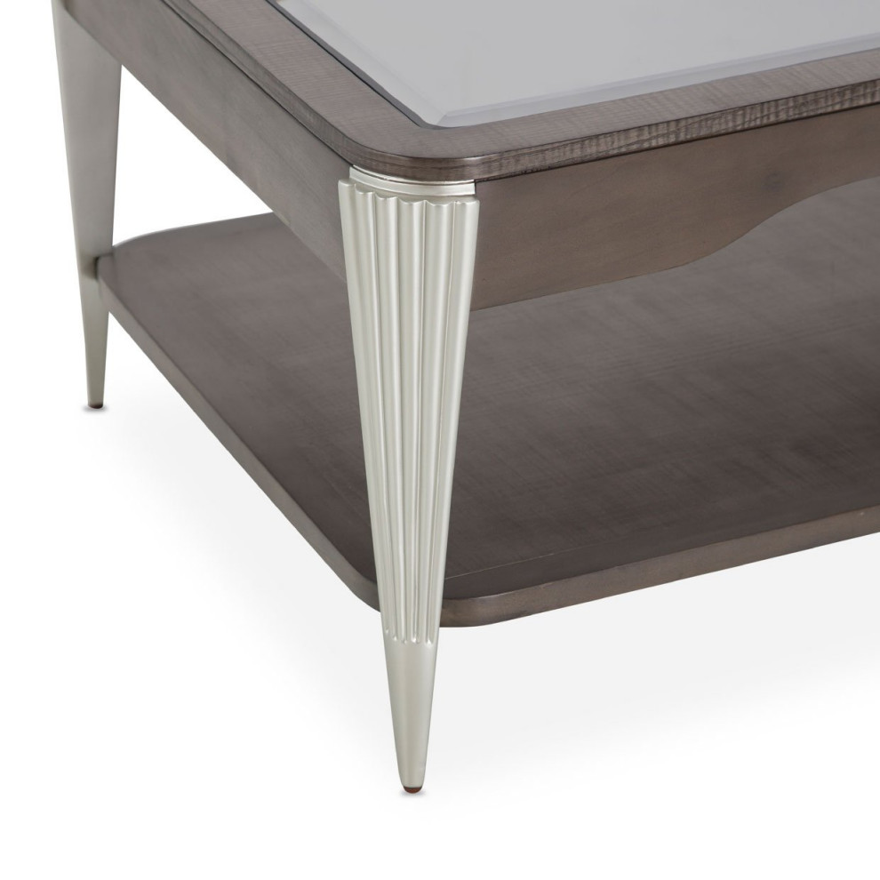 Aico Amini Roxbury Park 3 PC Cocktail  amp2 End Table Set in Slate   Contemporary   Coffee Table Sets   by AMOC  Houzz