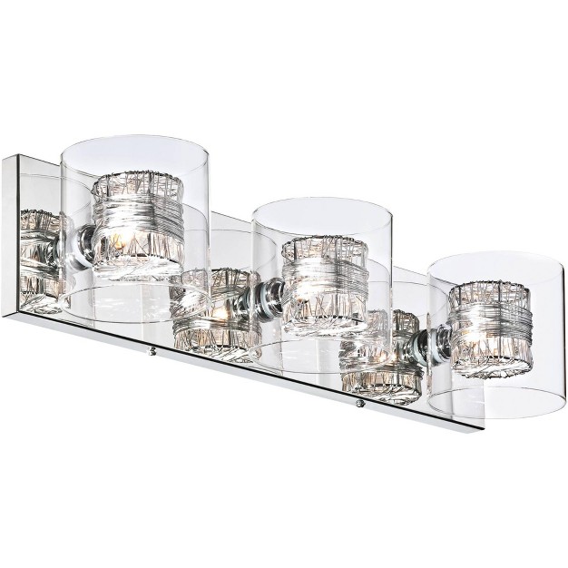 Fixture Clear Glass Cylinder Shade For Bedroom Bathroom Vanity Reading Living Room House