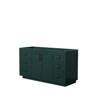 Wyndham Collection Miranda 59.25 in. W x 21.75 in. D x 33 in. H Single Bath Vanity Cabinet without Top in Green WCF292960SGKCXSXXMXX