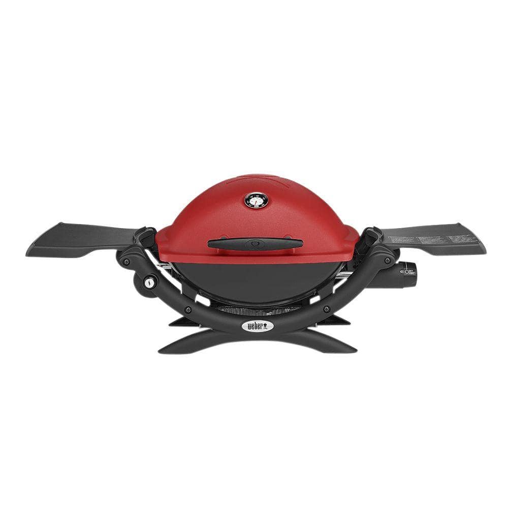 Weber Q 1200 1-Burner Portable Tabletop Propane Gas Grill in Red with Built-In Thermometer 51040001