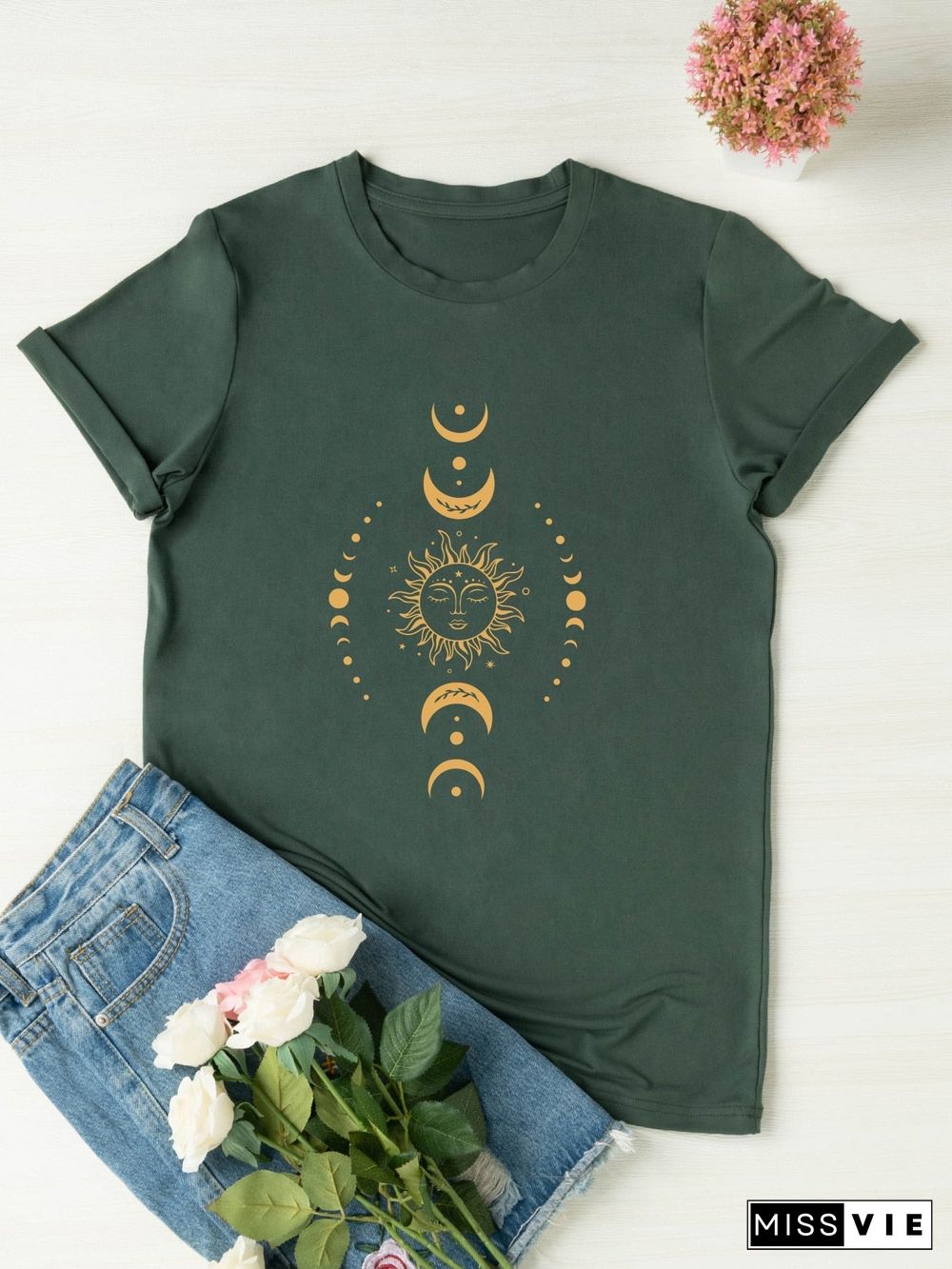 Plus Moon & Sun Print Tee