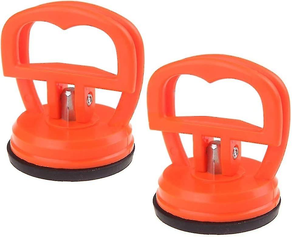 Suction Cup For Repairing Car Body Dents， A Pair Of Small Suction Cups， 2 Pcs Orange Starlight