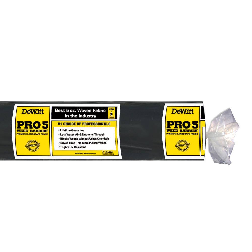 DeWitt P4 4 ft. x 250 ft. 5 oz. Pro 5 Commercial Landscape Weed Barrier Fabric (8-Pack) 8 x DWT-P4