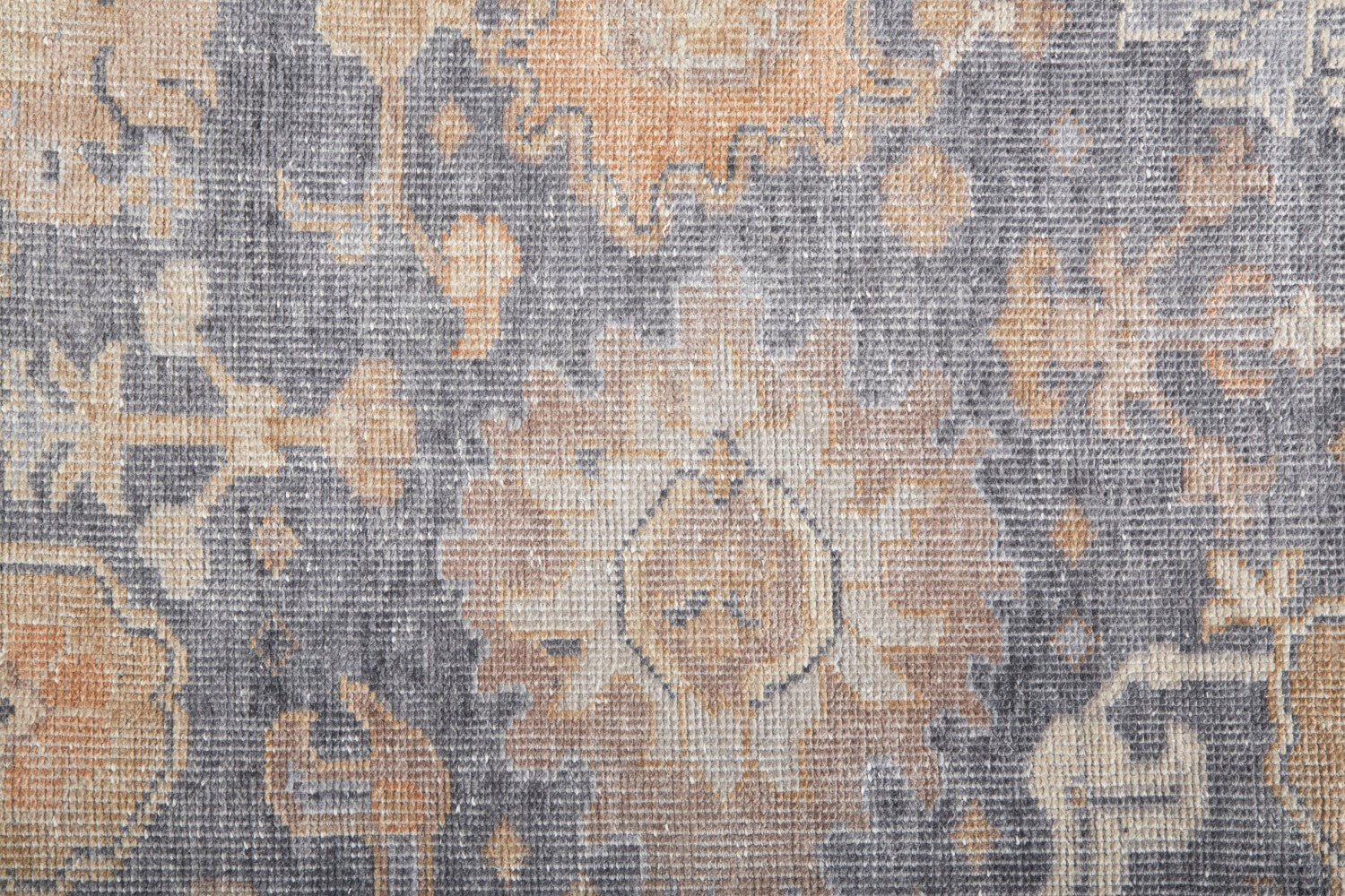 Tierney Hand-Knotted Ornamental Stone Blue/Apricot Tan Rug