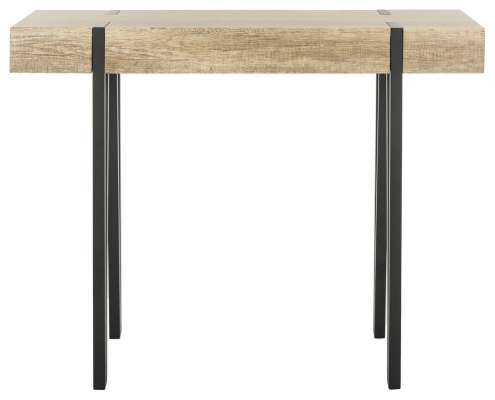 Naomi Rectangular Rustic Midcentury Wood Top Console Table Multi/ Brown   Modern   Console Tables   by Virgil Stanis Design  Houzz