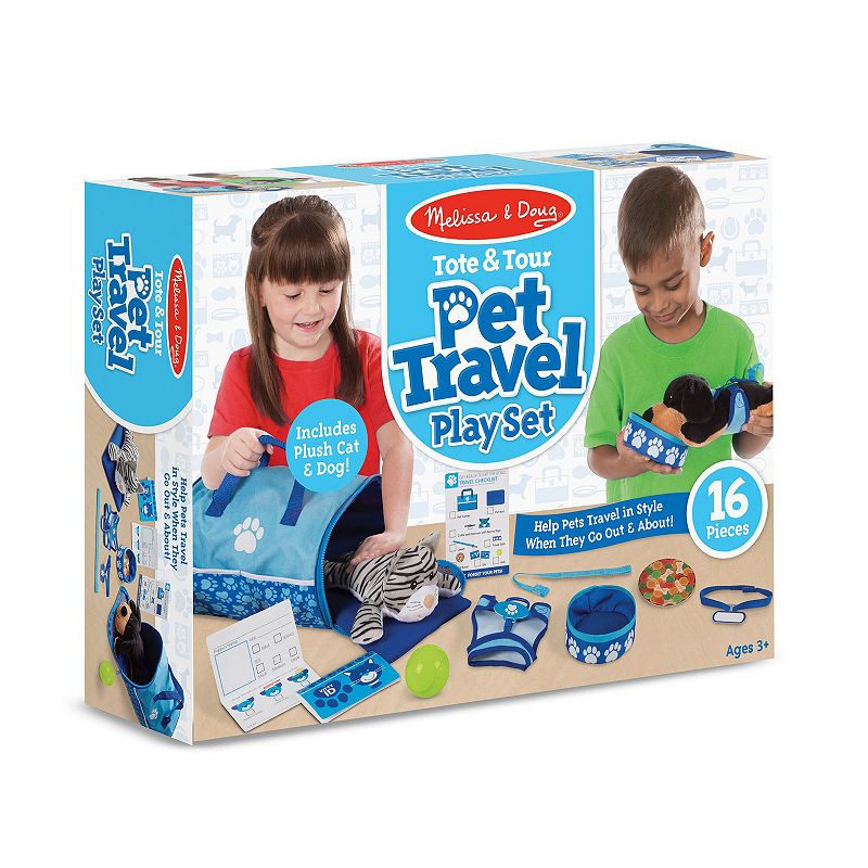 Melissa and Doug Tote and Tour Pet Travel Play Set