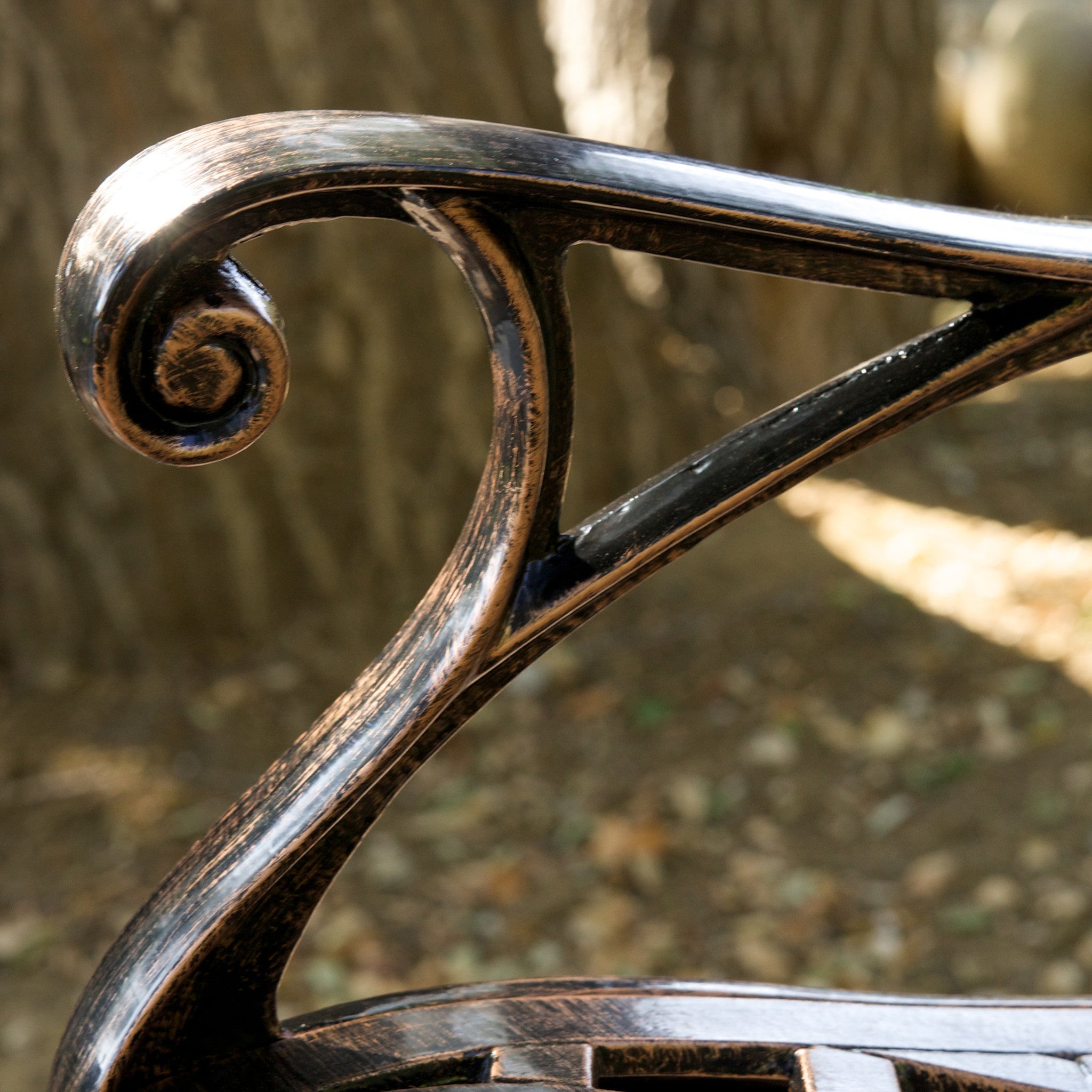 Casablanca Outdoor Copper Cast Aluminum Bench