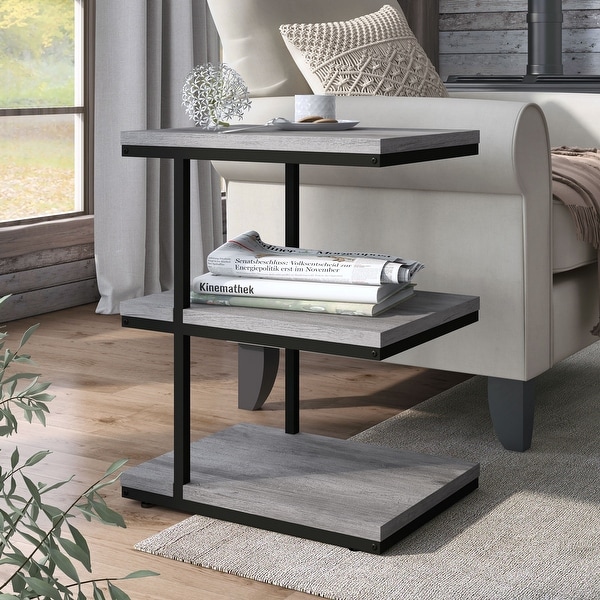 Furniture of America Jolle Contemporary 14-inch 2-shelf Side Table