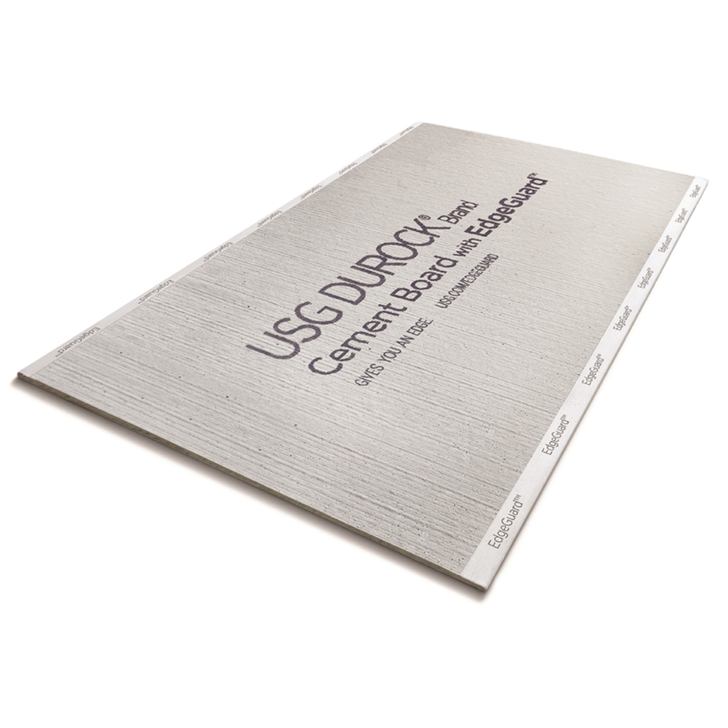 USG Durock 4 ft. W X 8 ft. L X 1/2 in. Cement Board with EdgeGuard