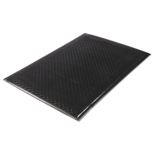 Millennium Mat Company Soft Step  Anti-Fatigue Floor Mat | 24 x 36， Black | MLL24020301DIAM