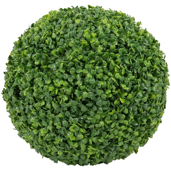 16 Two Tone Green Artificial Boxwood Topiary Ball