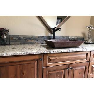 Premier Copper Products Rectangle 20 in. Hammered Copper Vessel Sink in Oil Rubbed Bronze VREC2014DB